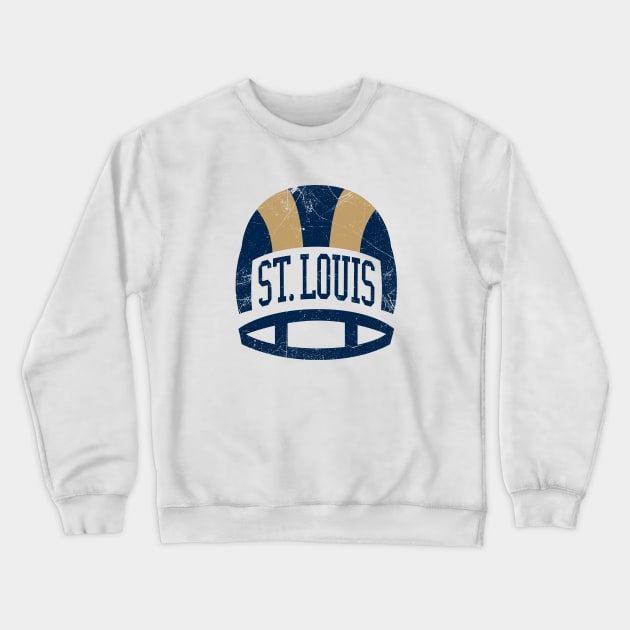 St Louis Retro Helmet - White Crewneck Sweatshirt by KFig21